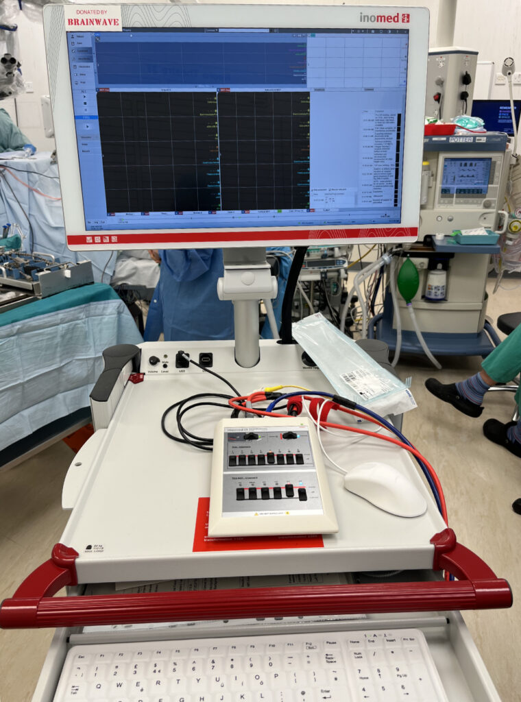 image of InoMed monitor for monitoring of neurophysiological functions of the central and peripheral nervous system during surgical procedures.