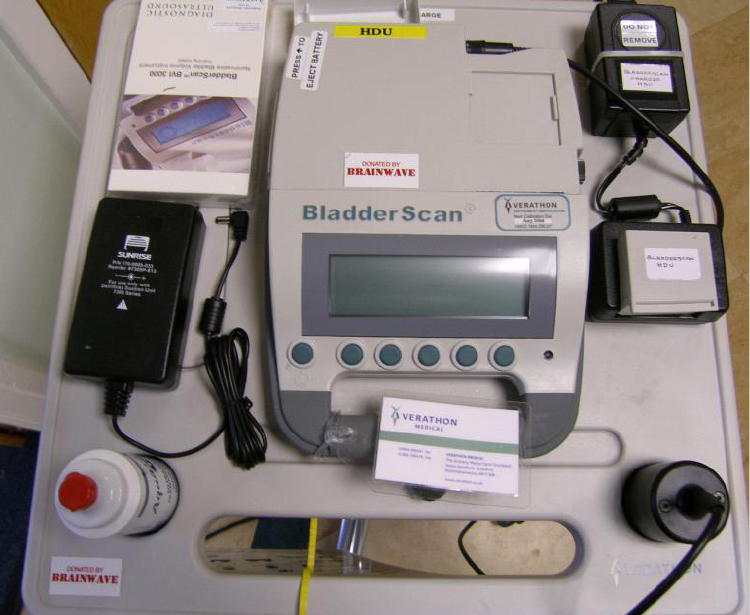 image of BladderScan equipment donated by Brainwave